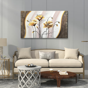 Handmade Oil Painting in Flower on Stretched Canvas