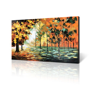 Handmade Oil Painting of Landscape View on Canvas