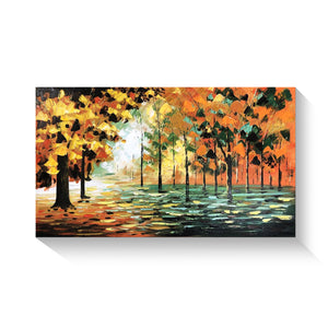 Handmade Oil Painting of Landscape View on Canvas