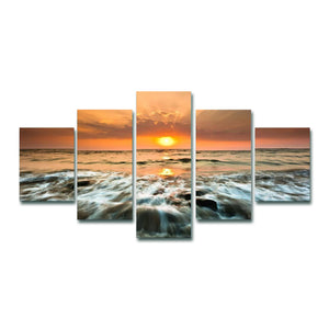High Quality Art Print  of Sea View on Stretched Canvas in Group