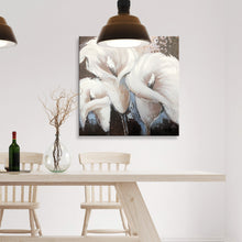Handmade Oil Painting on Stretched Canvas of Lily Flowers