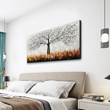 Handmade Oil Painting of Golden Tree on Stretched Canvas