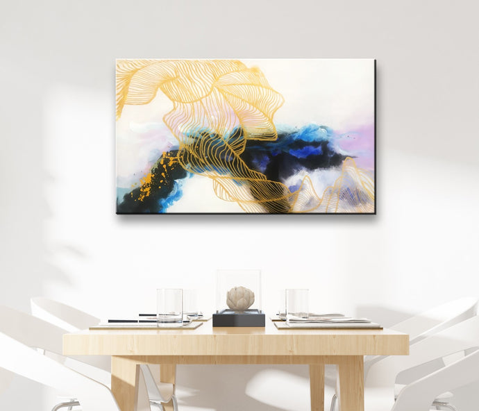 Abstract Handmade Oil Painting on Stretched Canvas