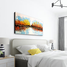 Handmade Oil Painting of Abstract View on Stretched Canvas