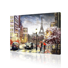 High Quality Art Print on Stretched Canvas of Paris Street