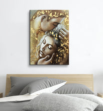 Handmade Oil Painting of Romantic Hug on Stretched Canvas