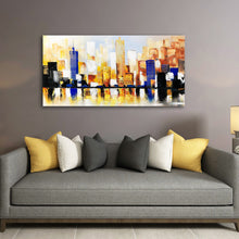 Abstract Handmade Oil Painting on Stretched Canvas in Beautiful Colors