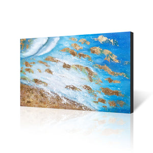 Handmade Oil Painting of Abstract View on Stretched Canvas