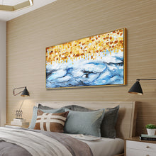 Huge Framed Abstract Handmade Oil Painting on Stretched Canvas