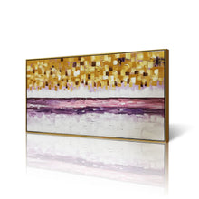 Huge Framed Abstract Handmade Oil Painting on Stretched Canvas