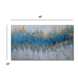 Handmade Oil Painting of an Abstract Drawing on Stretched Canvas