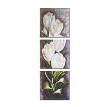 Handmade Group Oil Painting of a Flower on Stretched Canvas in a Group