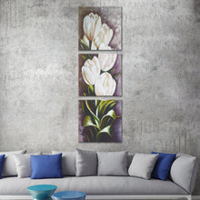 Handmade Group Oil Painting of a Flower on Stretched Canvas in a Group