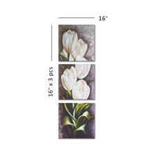 Handmade Group Oil Painting of a Flower on Stretched Canvas in a Group