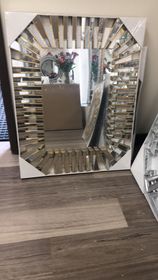 Wall Mirror Gold Decorative Rectangular Mirror Modern Wall Hanging for Dining Room Living Room Entrance