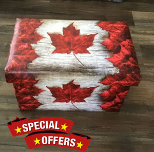Premium PU Leather Medium Ottoman with Storage