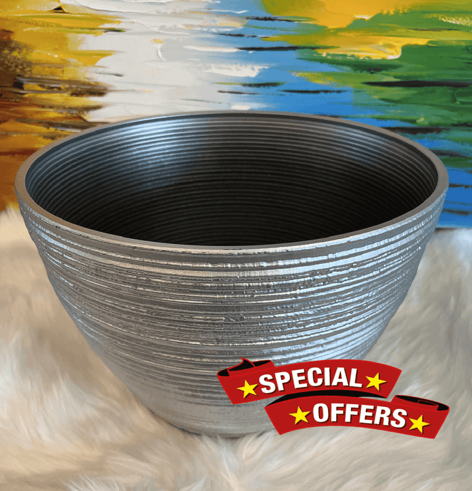 Plant Pot in Silver for Plants and Trees