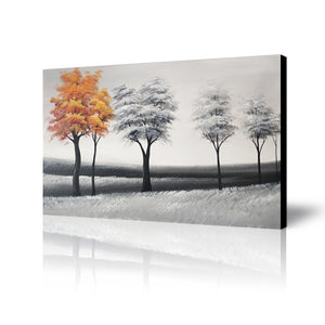 Handmade Oil Painting of Landscape  on Stretched Canvas