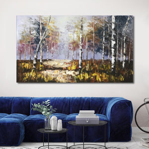 Handmade Oil Painting of Lanscape on Stretched Canvas