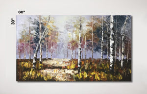 Handmade Oil Painting of Lanscape on Stretched Canvas