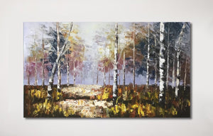 Handmade Oil Painting of Lanscape on Stretched Canvas