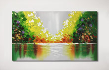 Huge Abstract Handmade Oil Painting on Stretched Canvas in Colors
