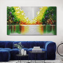 Huge Abstract Handmade Oil Painting on Stretched Canvas in Colors