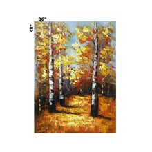 Huge Handmade Oil Painting of Tree View Landscape on Stretched Canvas