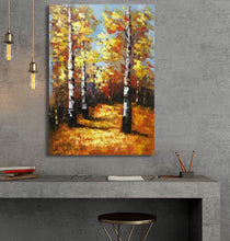 Huge Handmade Oil Painting of Tree View Landscape on Stretched Canvas
