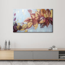Handmade Oil Painting of Autumn Leaves on Stretched Canvas