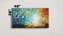 Huge Handmade Oil Painting of Large Landscape View on Stretched Canvas