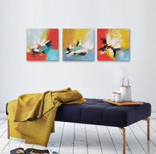 Handmade Oil Painting  of Abstract on Stretched Canvas in Group