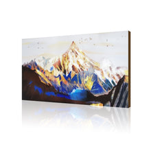 Handmade Oil Painting of Landscape  With Black Floating Frame on Stretched Canvas