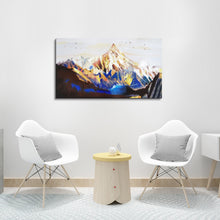 Handmade Oil Painting of Landscape  With Black Floating Frame on Stretched Canvas