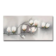 Handmade Oil Painting in Flower on Stretched Canvas
