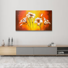Handmade Oil Painting in Flower on Stretched Canvas