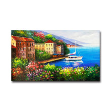 Handmade Oil Painting of Venice City on Stretched Canvas