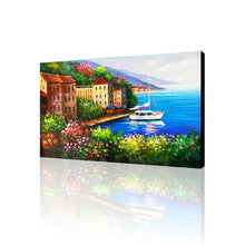 Handmade Oil Painting of Venice City on Stretched Canvas
