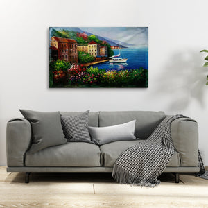 Handmade Oil Painting of Venice City on Stretched Canvas