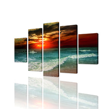 High Quality Art Print  of Sea View on Stretched Canvas in Group