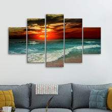 High Quality Art Print  of Sea View on Stretched Canvas in Group