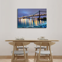 High Quality Art Print  of Bridge Skyline View on Stretched Canvas