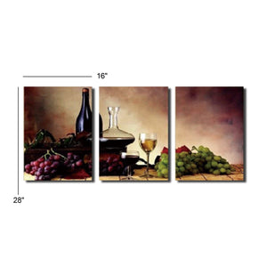 High Quality Art Print on Stretched Canvas of Three Picture Set in Group