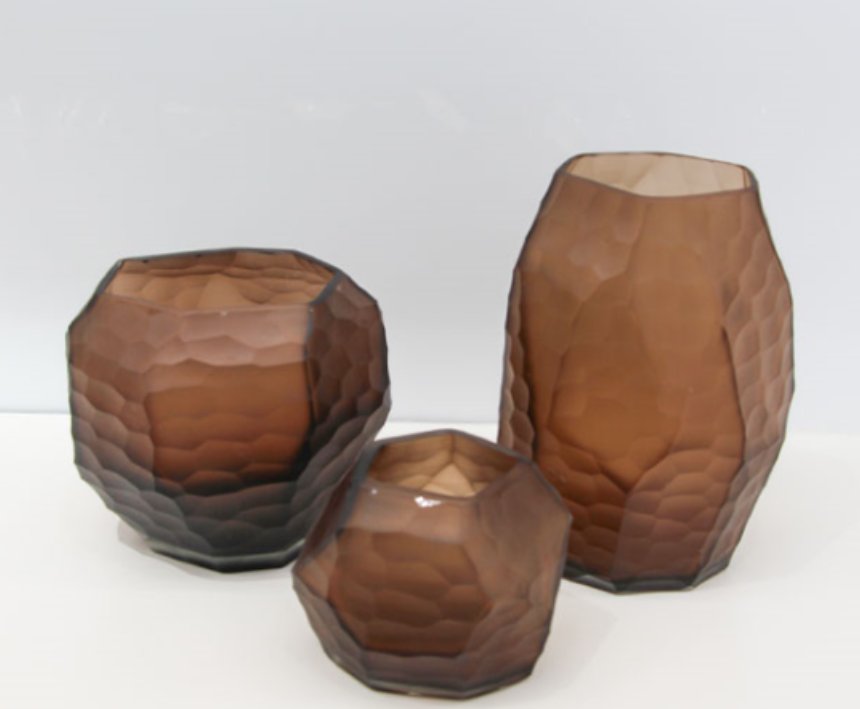 Vase Glass Super High Quality Brown