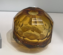 Luxurious & Super High Quality Honey Colour Glass Vase