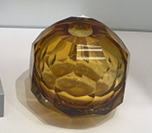 Luxurious & Super High Quality Honey Colour Glass Vase
