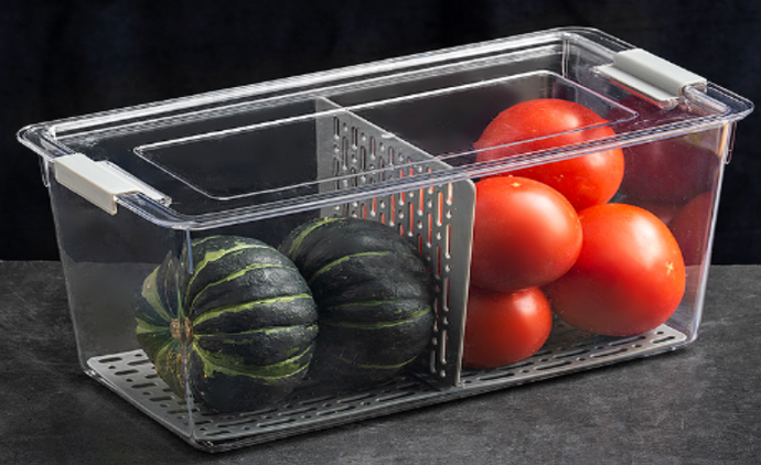 Stackable Acrylic Fridge Organizers with Cover