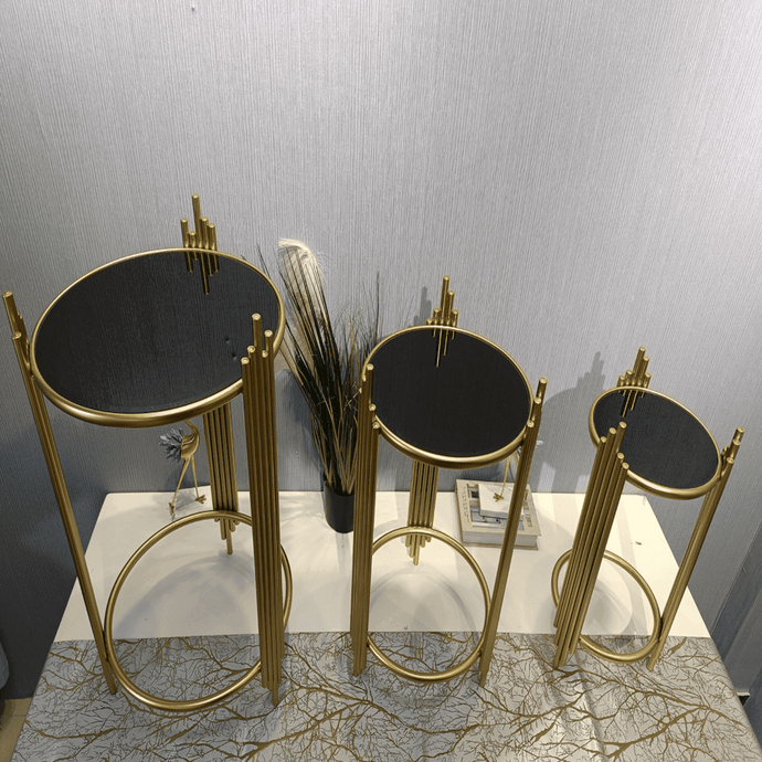 side table nesting tables gold