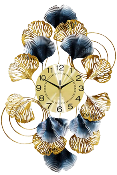 Wall Clock Metal Large Vertical Modern Décor