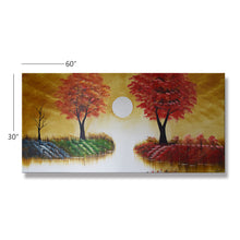 Huge Handmade Oil Painting of Landscape on Stretched Canvas